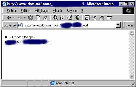 Le mot de passe de Domisurf (18463 octets)